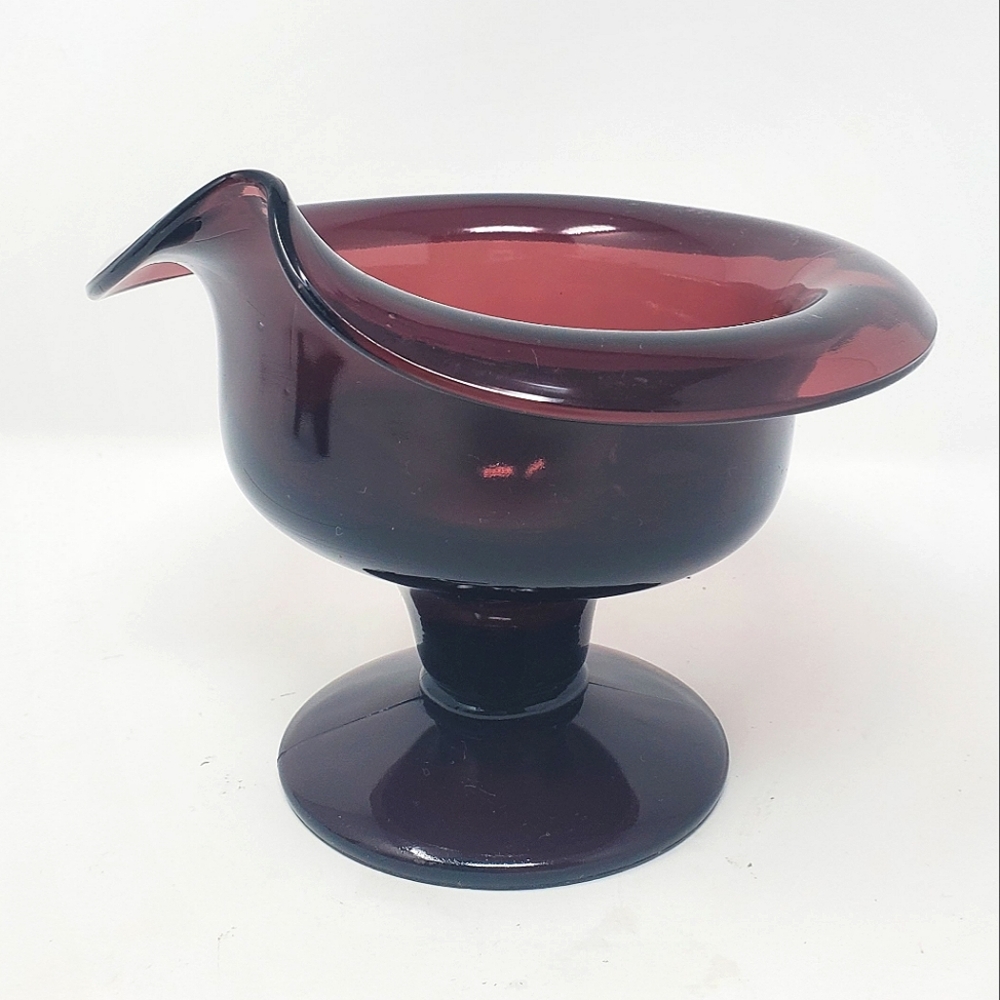 VTG Purple Amethyst Jack in the Pulpit Glass Bowl Dish